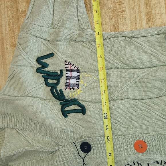 EBOSSY Women’s Cable Knit Long Sleeve Embroidered Cardigan, size M - Picture 10 of 12